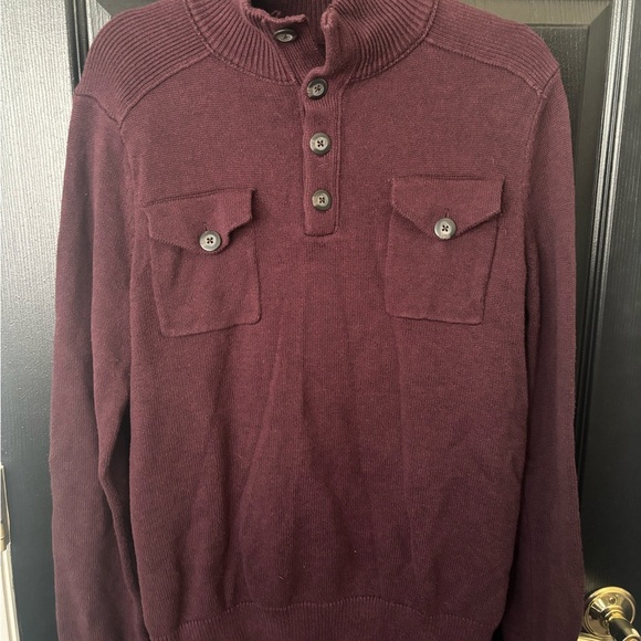 Banana Republic Burgandy Sweater Soft Knit M - Picture 1 of 5